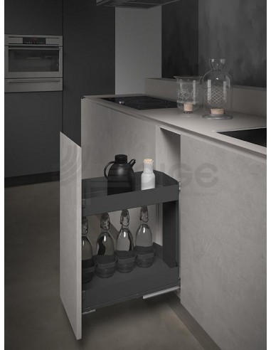 Sige 300mm Kitchen Base Pull Out Proline Anthracite Softclose I561-001