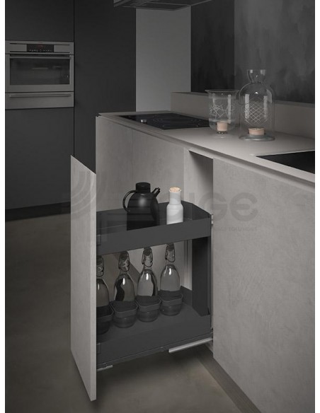Sige 300mm Kitchen Base Pull Out Proline Anthracite Softclose I561-001