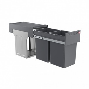 300mm Hailo Tandem Bin Kitchen Waste Double Built-In 30L Hinged door  50270252 - 366610 2