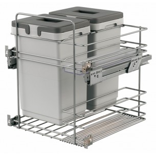 Kombi Waste Bin 500mm Vibo Soft closing Fix/Hinge 40L 50231233 2