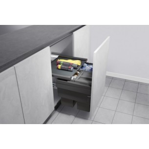 600mm Hailo Cargo Pull Out Waste Bin Triple 54L Synchro 50258507 2