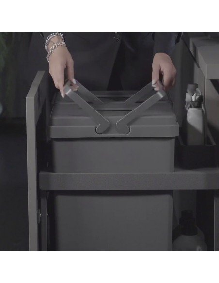600mm Vibo Waste Bin Extra Large 100L Kitchen Pull Out Double BIN600D.AN
