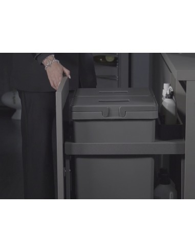 600mm Vibo Waste Bin Extra Large 100L Kitchen Pull Out Double BIN600D.AN