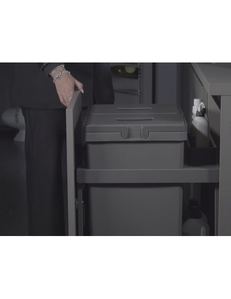 600mm Vibo Waste Bin Extra Large 100L Kitchen Pull Out Double BIN600D.AN