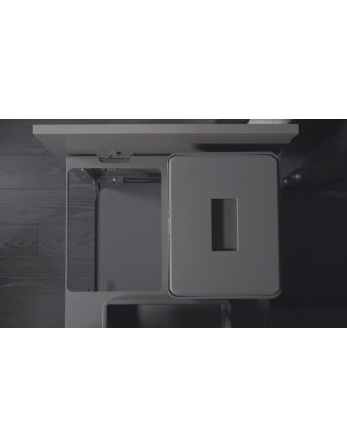 600mm Vibo Waste Bin Extra Large 100L Kitchen Pull Out Double BIN600D.AN