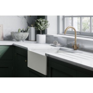 Rangemaster Belfast Kitchen Sink  CBL595WH 600mm Ceramic FREE WASTE 56564740 2