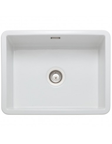 Rangemaster Rustique Kitchen Sink 1.0 Ceramic White + Waste 56557780