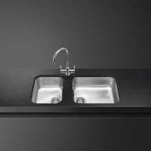 Smeg Alba UM30 Kitchen Sink 1.0 Bowl Undermount Stainless 56797280 2