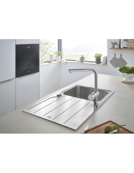 Grohe K500 Kitchen Sink 1.0 Bowl Stainless Steel Reversible 57040430