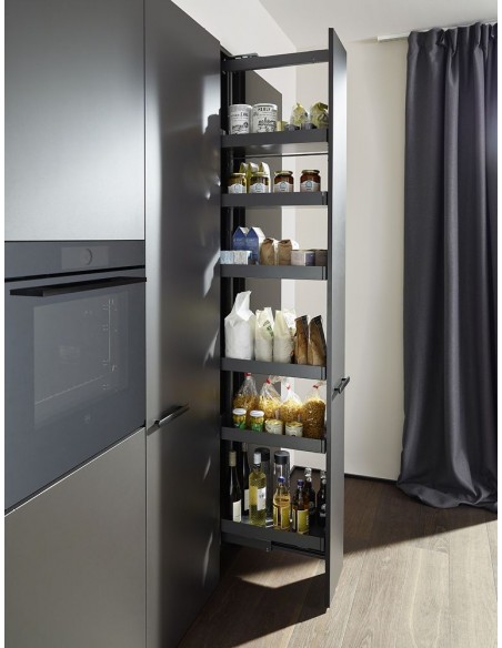 300mm Peka Liro Larder 1600-2000mm Tall Kitchen Storage Anthracite KSPEL.300.1600LI