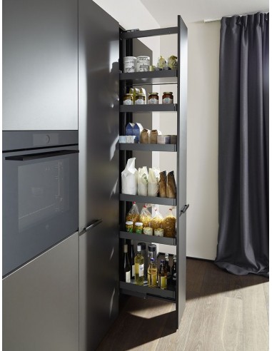 300mm Peka Liro Larder 1805-2260 Tall Kitchen Storage Anthracite KSPEL.300.2000LI
