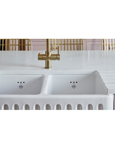 800mm Shaws Ribchester Butler Kitchen Sink Fluted Apron Front Double SO0800010