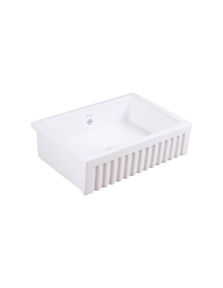 Shaws Bowland 600 Butler Apron Front Fluted Kitchen Sink Ceramic SO600010