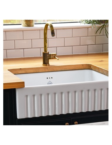 Shaws Bowland 800 Butler Apron Front Fluted Kitchen Sink Ceramic BLF5312