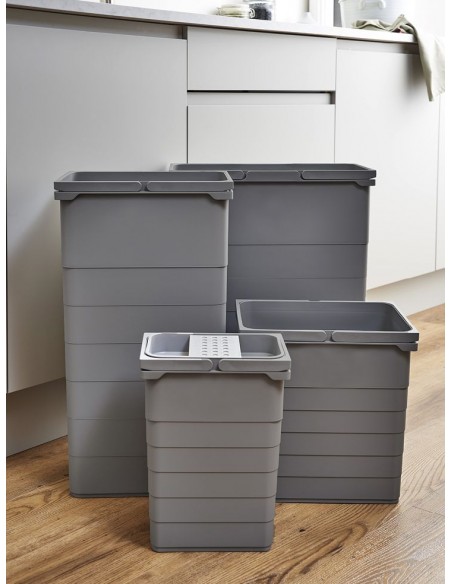Ninka Waste Container 42L One2Five Free Stood Eco Kitchen Bin 50290605 Orion Grey Or 50290606 Light Grey