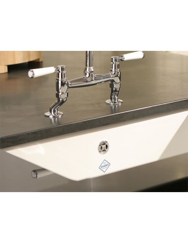 Shaws Classic Kitchen Sink 1.0 Inset / Undermount White Ceramic SCIN595