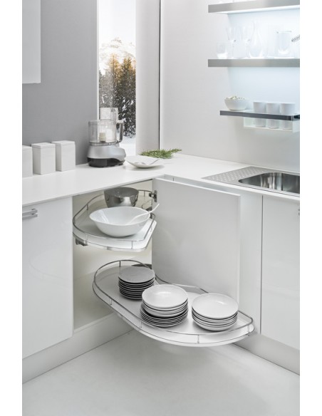 1200mm Fly Moon Corner Kitchen Swing Out Independent White 54249162/1