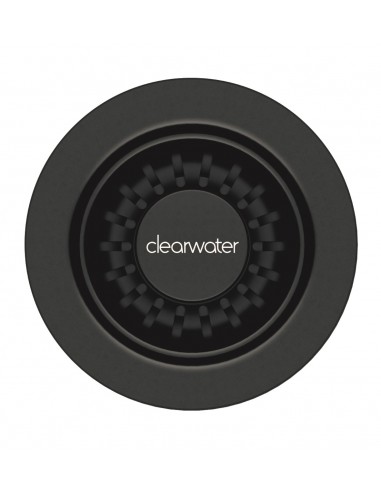 Clearwater 90mm Waste Plug Kitchen Sink Basket Strainer Matt Black W90MB OR W90OMB + Overflow
