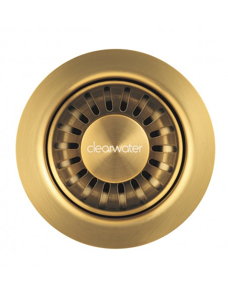 Clearwater 90mm Artisan Brass Waste Artisan Sink Strainer Plug Overflow W90AB or W90OAB