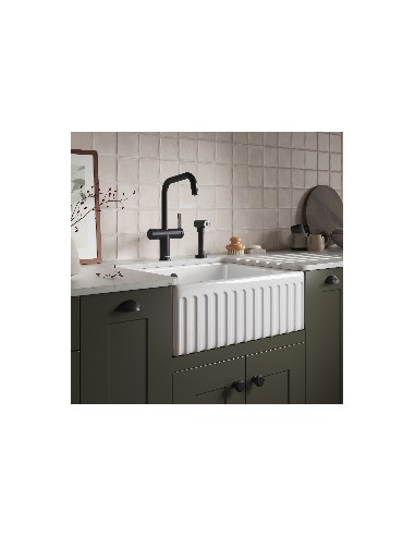Thomas Denby Chiltern 600mm Butler Kitchen Sink Fluted Front Ceramic TCH600
