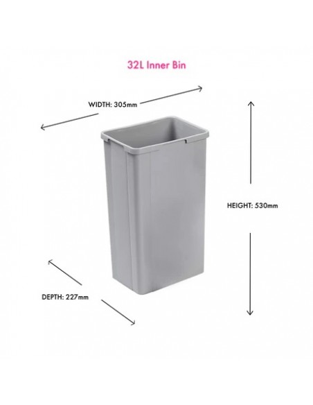 Wesco Waste Bin Container 32L Pullboy Big Boy Vario Inner Freestood
