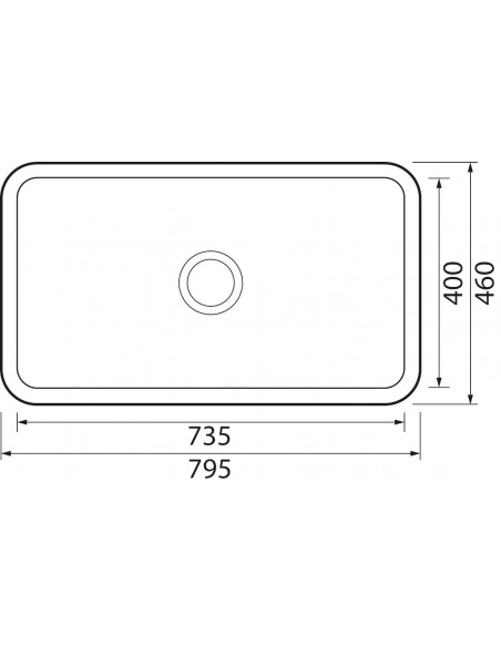 Thomas Denby Essex Butler Kitchen Sink 800mm Apron Front White Ceramic TES800