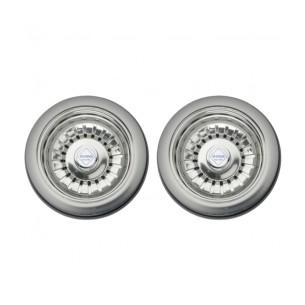 90mm Shaws Waste X2 Ceramic Kitchen Sinks CHROME Gold Nickel Bronze 2