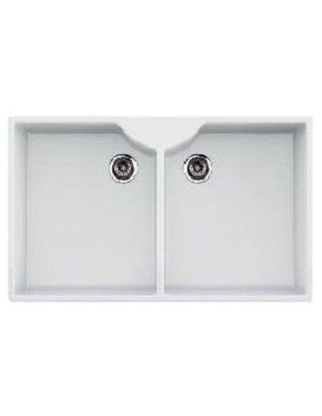 Thomas Denby Heritage 900mm Butler Kitchen Sink White Ceramic 2.0 Bowl HER900