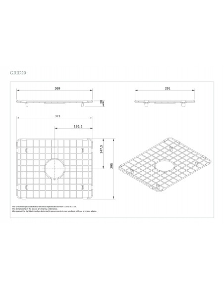 Thomas Denby Metro GRID Kitchen Sink Accessory Base Protection