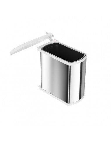Hailo Uno Waste Bin 18L Side Mount Stainless Steel 450mm Auto Open Lid 50262014