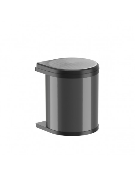 Hailo Mono Auto Open Lid 15L Kitchen Waste Bin Hinged Door Dark Grey 50212529