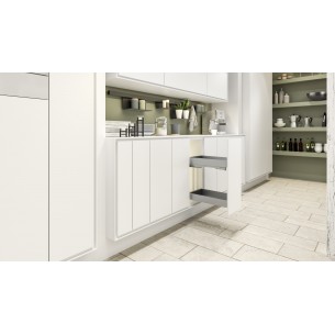 300mm Kessebohmer K-Line Base Kitchen Pull-Out Silver Soft-Closing  KBP400KLS