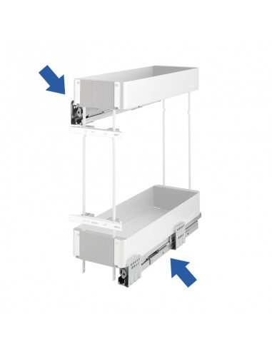 300mm Kessebohmer K-Line Base Kitchen Pull-Out Anthracite Soft-Closing KBP300KLA