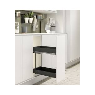 300mm Kessebohmer K-Line Base Kitchen Pull-Out Anthracite Soft-Closing KBP300KLA 2