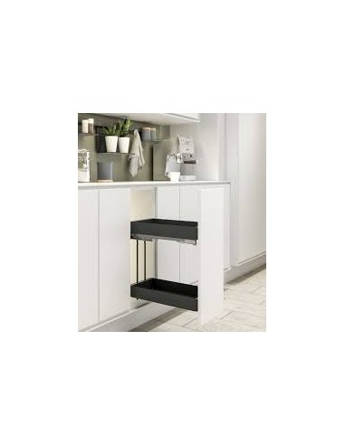 300mm Kessebohmer K-Line Base Kitchen Pull-Out Anthracite Soft-Closing KBP300KLA