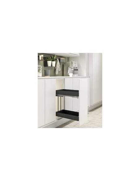300mm Kessebohmer K-Line Base Kitchen Pull-Out Anthracite Soft-Closing KBP300KLA