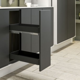 300mm Kessebohmer K-Line Base Kitchen Pull-Out Anthracite Soft-Closing KBP300KLA