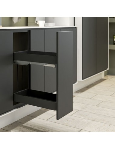 300mm Kessebohmer K-Line Base Kitchen Pull-Out Anthracite Soft-Closing KBP300KLA