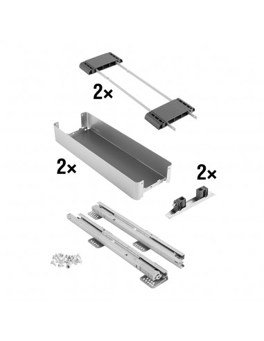 300mm Kessebohmer K-Line Base Kitchen Pull-Out Anthracite Soft-Closing KBP300KLA