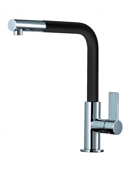 Clearwater Auriga Spray Pull Out Kitchen Tap Chrome Black Side Lever AUR3CP