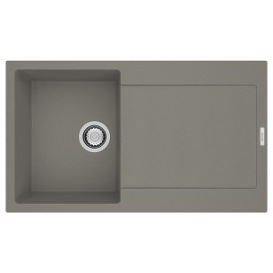 Clearwater Carina D100S Concrete Quarsil Granite Kitchen Sink & Waste CARD100SCO