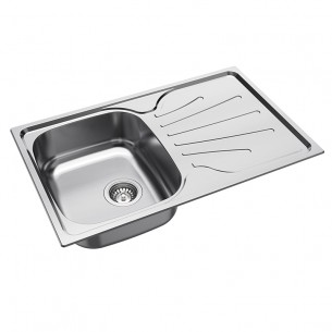 Clearwater Deep Blue Compact Stainless Steel Kitchen Sink 1.0 Bowl DB5B 2