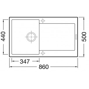 Clearwater Carina D100S Moonstone Quarsil Granite Kitchen Sink & Waste CARD100SMS 2