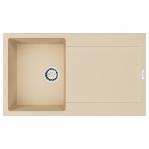 Clearwater Carina D100S Moonstone Quarsil Granite Kitchen Sink & Waste CARD100SMS