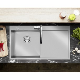 Clearwater Zenith 1.0 Kitchen Sink 1.6mm Stainless Steel Waste ZE100 2