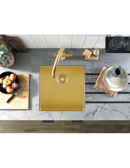 Clearwater Volta VL400DBB Brass Kitchen Sink Under / Inset PVD