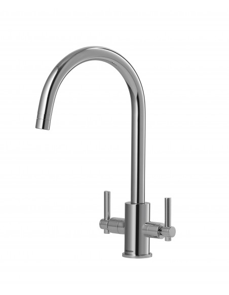 Clearwater Rococo Chrome Kitchen Tap Twin Lever Twist & Spray WRAS ROC2CP
