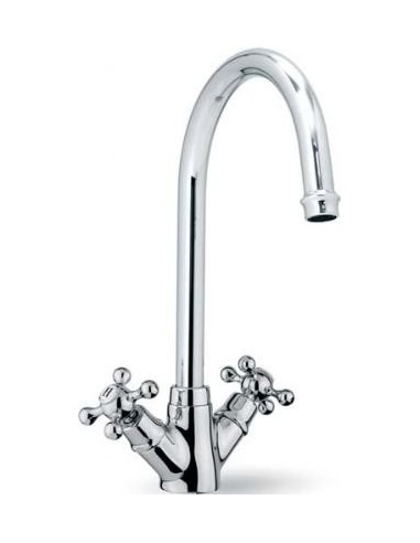 Clearwater Cottage Crosshead Chrome Kitchen Tap WRAS Low Pressure 0.2 COTC
