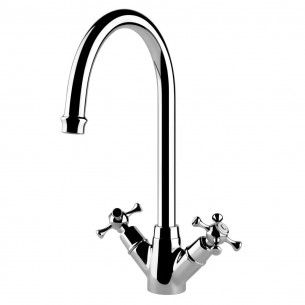 Clearwater Cottage Crosshead Chrome Kitchen Tap WRAS Low Pressure 0.2 COTC