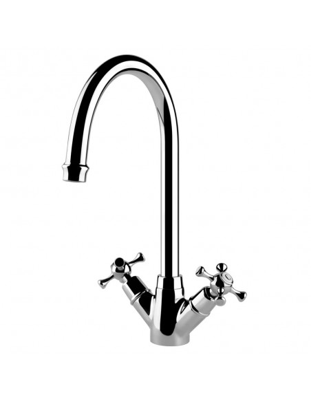 Clearwater Cottage Crosshead Chrome Kitchen Tap WRAS Low Pressure 0.2 COTC